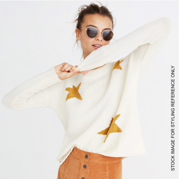 Madewell Sweaters - Madewell Oversized Chunky Knit Star Crew Sweater S